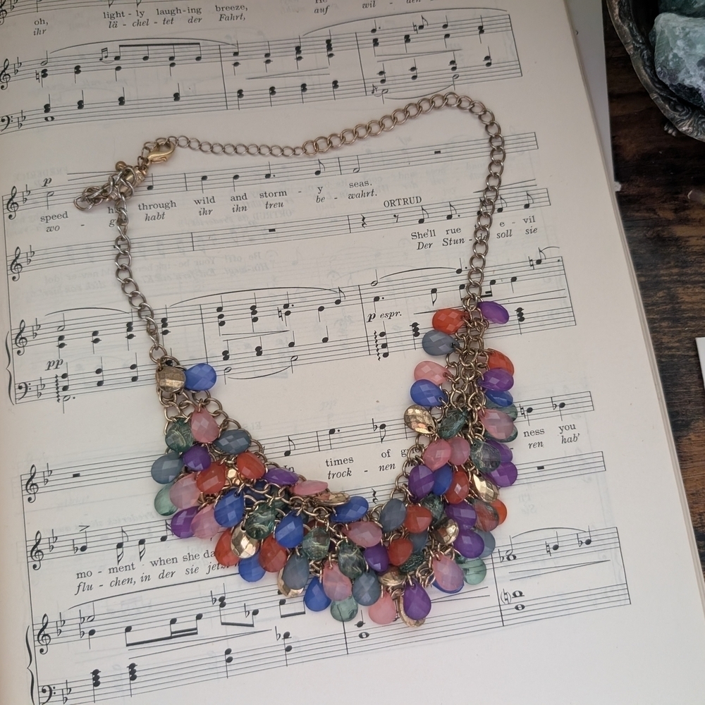 Multicolor Statement Necklace - Picture 11 of 11